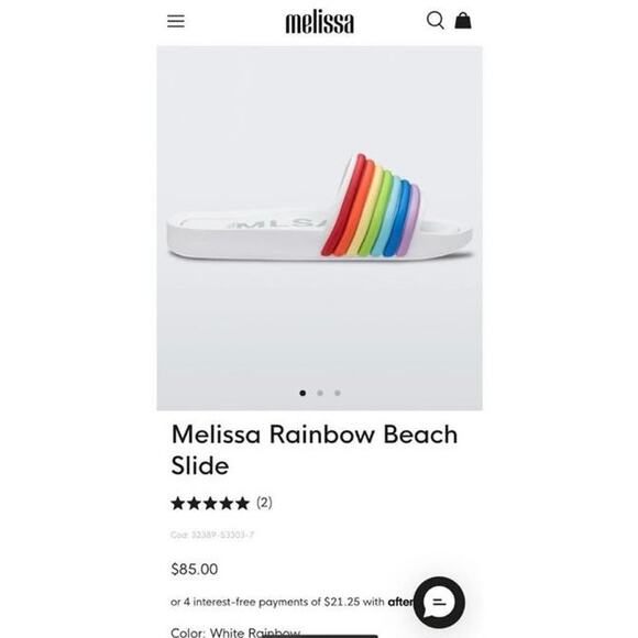 MLSA Melissa Rainbow Beach Slides NEW! US 8, EUR 39 S104 - Picture 2 of 8